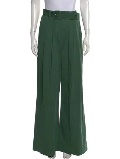 Pre-owned Veronica Beard Wide Leg Pants In Green