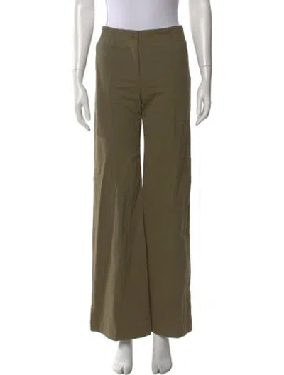 Pre-owned Veronica Beard Wide Leg Pants In Green