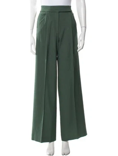 Pre-owned Veronica Beard Wide Leg Pants In Green
