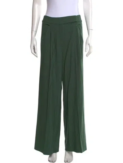 Pre-owned Veronica Beard Wide Leg Pants In Green