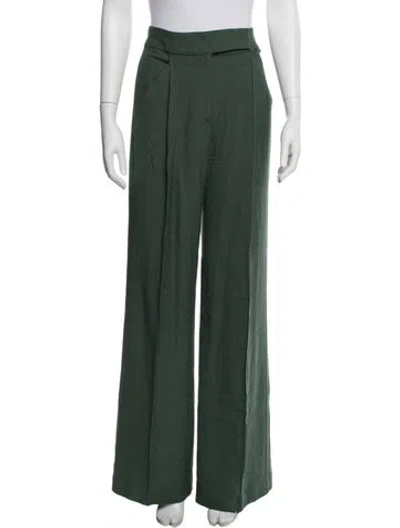 Pre-owned Veronica Beard Wide Leg Pants In Green