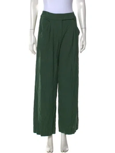 Pre-owned Veronica Beard Wide Leg Pants In Green