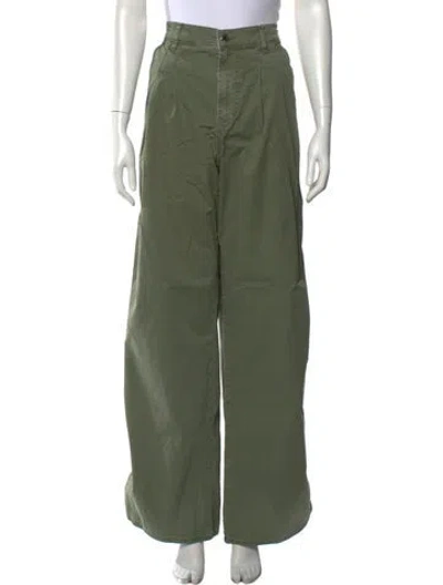 Pre-owned Veronica Beard Wide Leg Pants In Green
