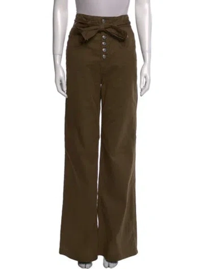 Pre-owned Veronica Beard Wide Leg Pants In Green