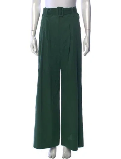 Pre-owned Veronica Beard Wide Leg Pants In Green