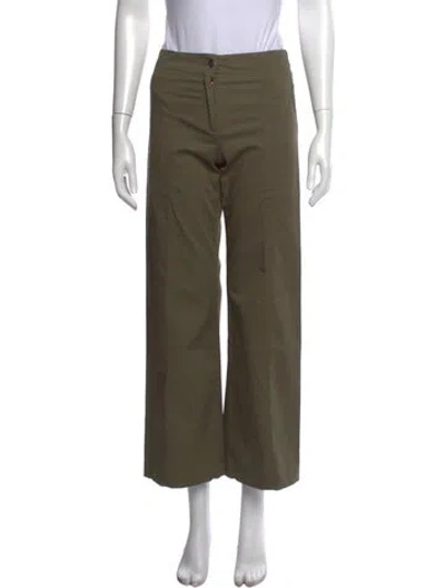 Pre-owned Veronica Beard Wide Leg Pants In Green