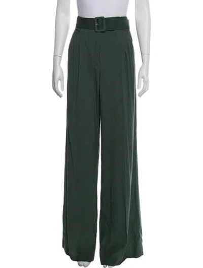 Pre-owned Veronica Beard Wide Leg Pants In Green