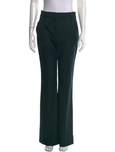 Pre-owned Veronica Beard Wide Leg Pants In Green