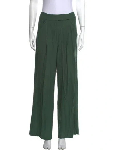 Pre-owned Veronica Beard Wide Leg Pants In Green