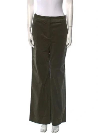 Pre-owned Veronica Beard Wide Leg Pants In Green