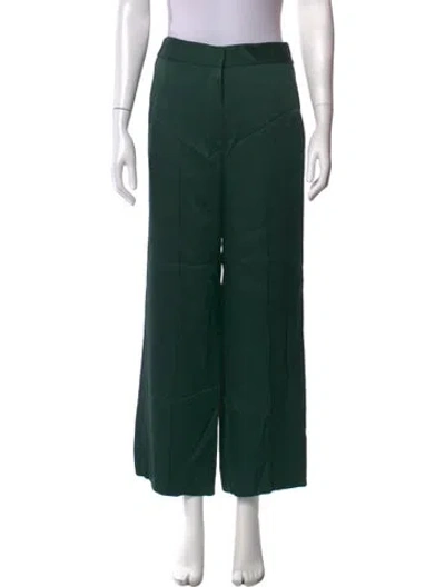 Pre-owned Veronica Beard Wide Leg Pants In Green