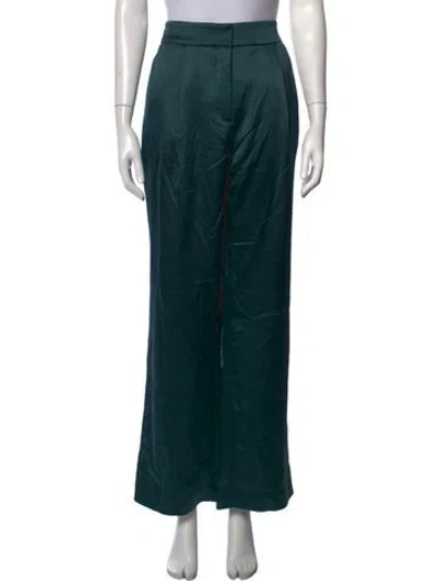 Pre-owned Veronica Beard Wide Leg Pants In Green