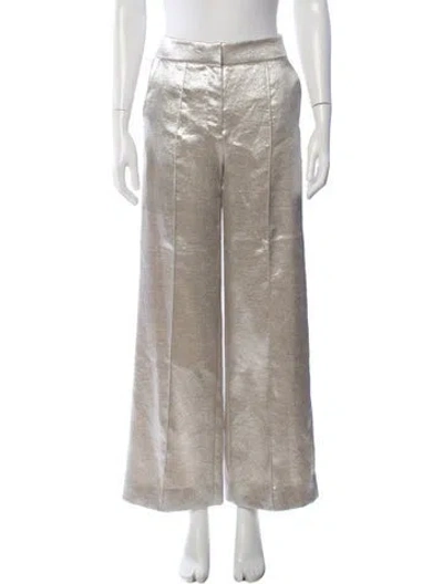 Pre-owned Veronica Beard Wide Leg Pants In Neutral