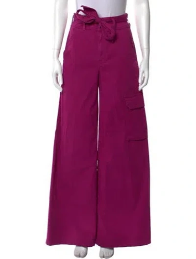Pre-owned Veronica Beard Wide Leg Pants In Purple
