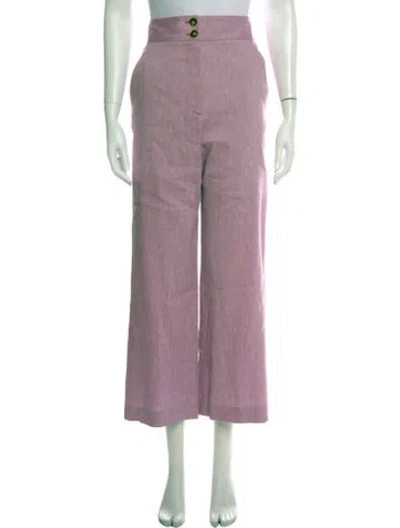 Pre-owned Veronica Beard Wide Leg Pants In Purple