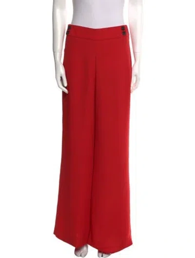 Pre-owned Veronica Beard Wide Leg Pants In Red