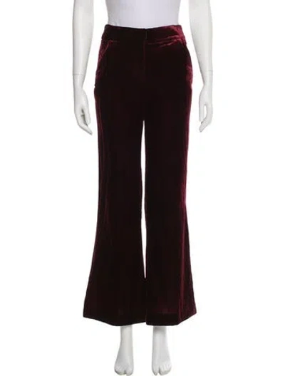 Pre-owned Veronica Beard Wide Leg Pants In Red