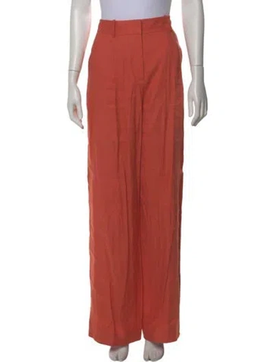 Pre-owned Veronica Beard Wide Leg Pants In Red