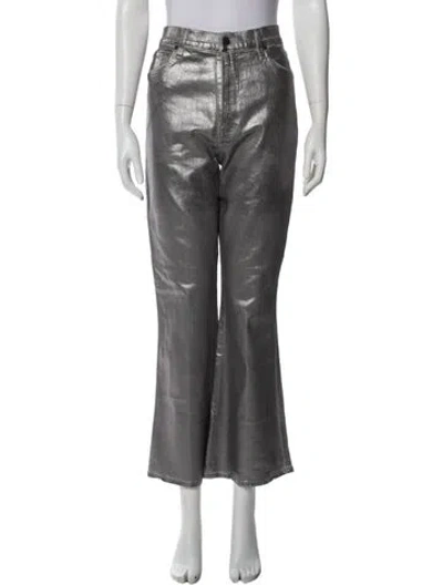 Pre-owned Veronica Beard Wide Leg Pants In Silver