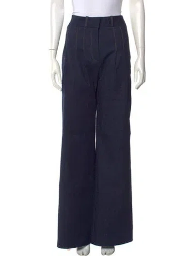 Pre-owned Veronica Beard Wide Leg Pants W/ Tags In Blue