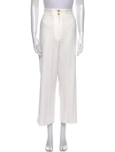 Pre-owned Veronica Beard Wide Leg Pants In White