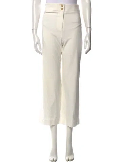 Pre-owned Veronica Beard Wide Leg Pants In White