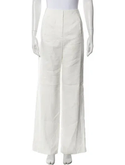 Pre-owned Veronica Beard Wide Leg Pants In White