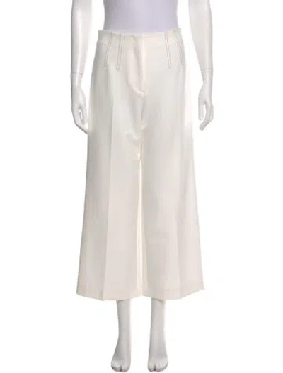 Pre-owned Veronica Beard Wide Leg Pants In White