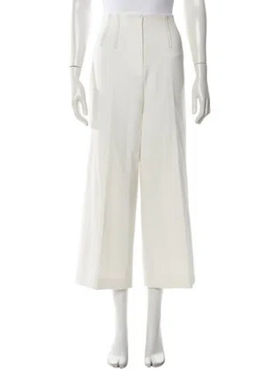 Pre-owned Veronica Beard Wide Leg Pants In White