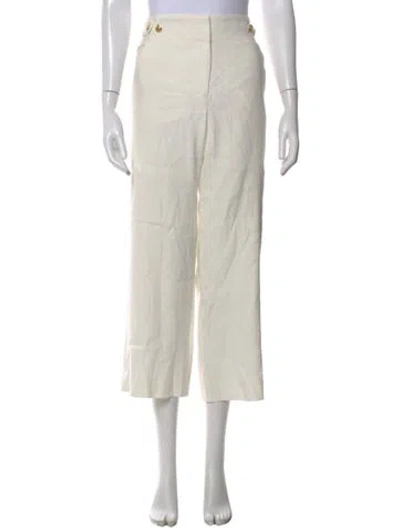 Pre-owned Veronica Beard Wide Leg Pants In White