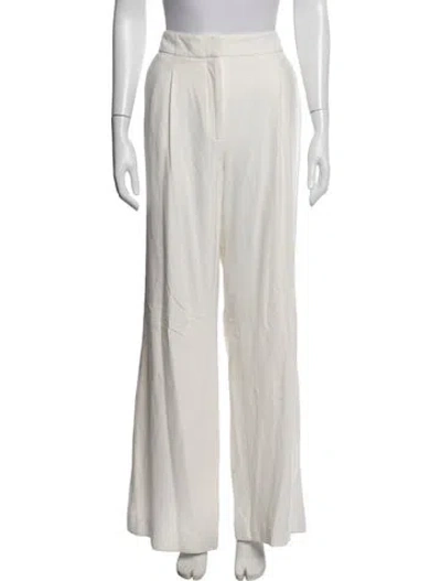 Pre-owned Veronica Beard Wide Leg Pants In White