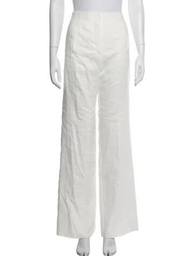Pre-owned Veronica Beard Wide Leg Pants In White