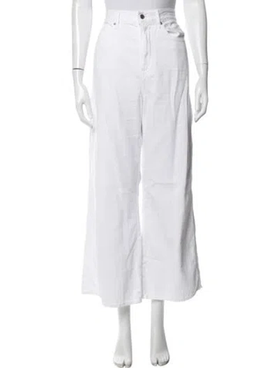 Pre-owned Veronica Beard Wide Leg Pants In White