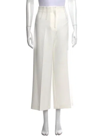 Pre-owned Veronica Beard Wide Leg Pants In White
