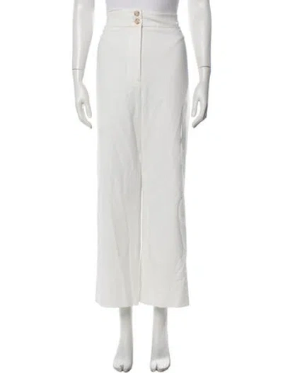 Pre-owned Veronica Beard Wide Leg Pants In White