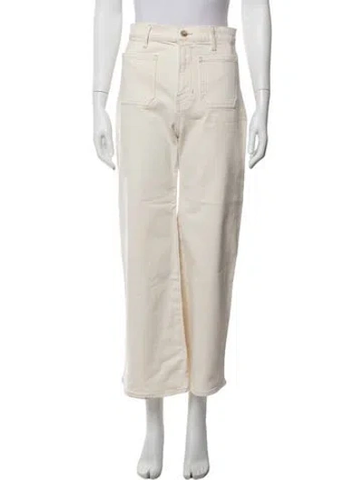 Pre-owned Veronica Beard Wide Leg Pants In White