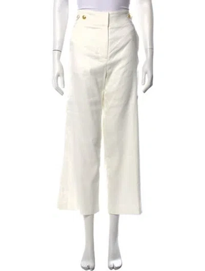 Pre-owned Veronica Beard Wide Leg Pants In White