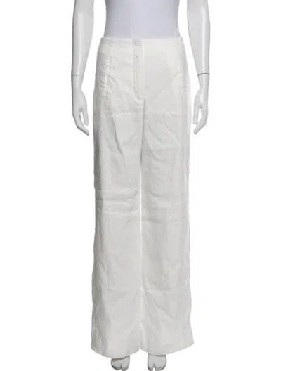 Pre-owned Veronica Beard Wide Leg Pants In White