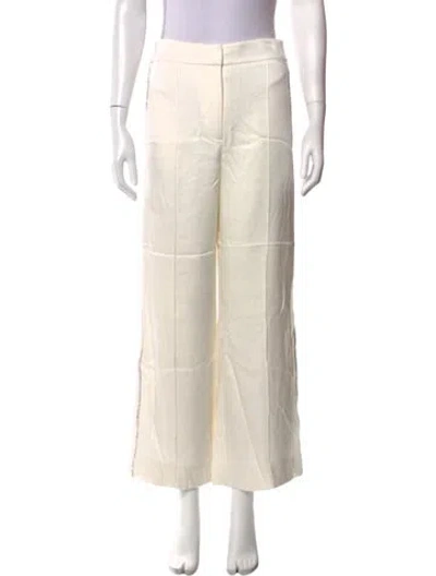 Pre-owned Veronica Beard Wide Leg Pants In White