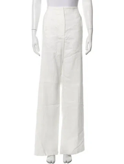 Pre-owned Veronica Beard Wide Leg Pants In White