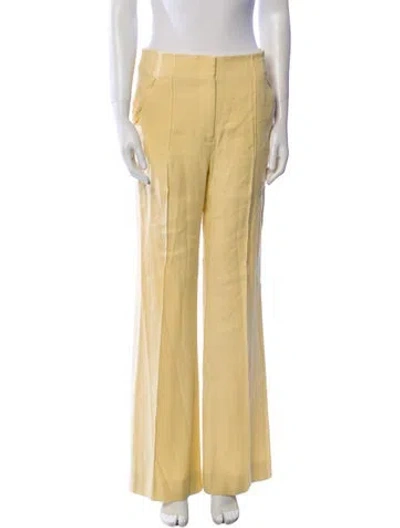 Pre-owned Veronica Beard Wide Leg Pants In Yellow