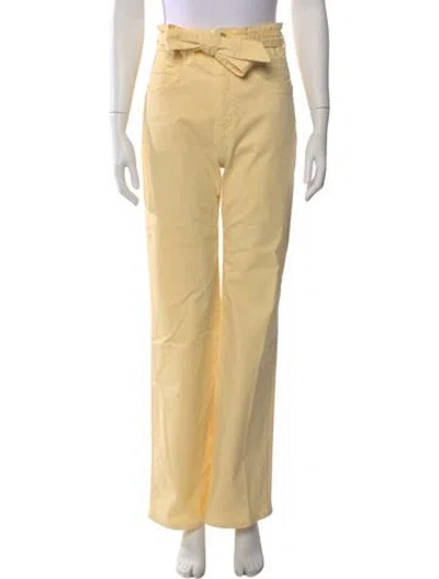 Pre-owned Veronica Beard Wide Leg Pants In Yellow