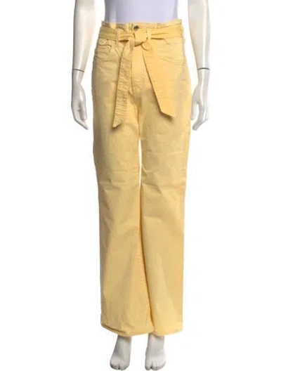 Pre-owned Veronica Beard Wide Leg Pants In Yellow