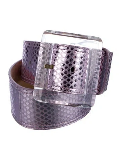 Pre-owned Veronica Beard Wide Waist Belt In Purple