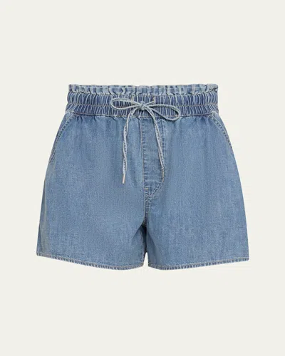 VERONICA BEARD WILDER DRAWSTRING DENIM SHORTS