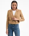 Veronica Beard Wilkie Cropped Jacket In Brown