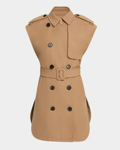 Veronica Beard Willmott Trench Vest In Brown