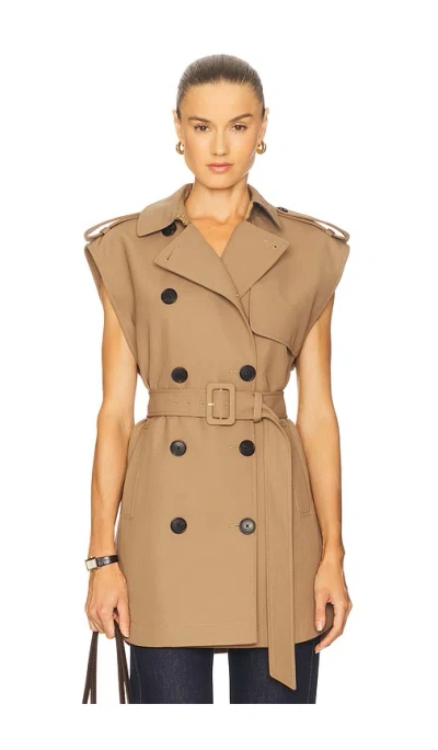 Veronica Beard Willmott Trench Vest In Brown