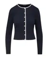 Veronica Beard Wilmer Cardigan In Navy In Black