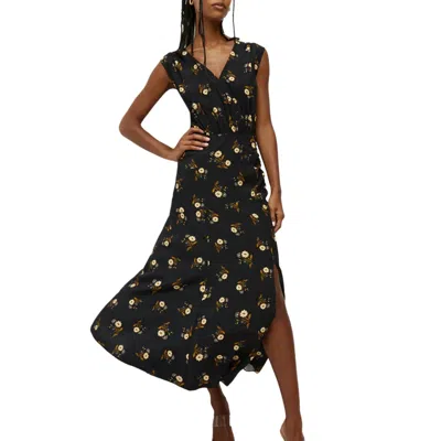 Veronica Beard Wixson Floral Dress In Black Multi